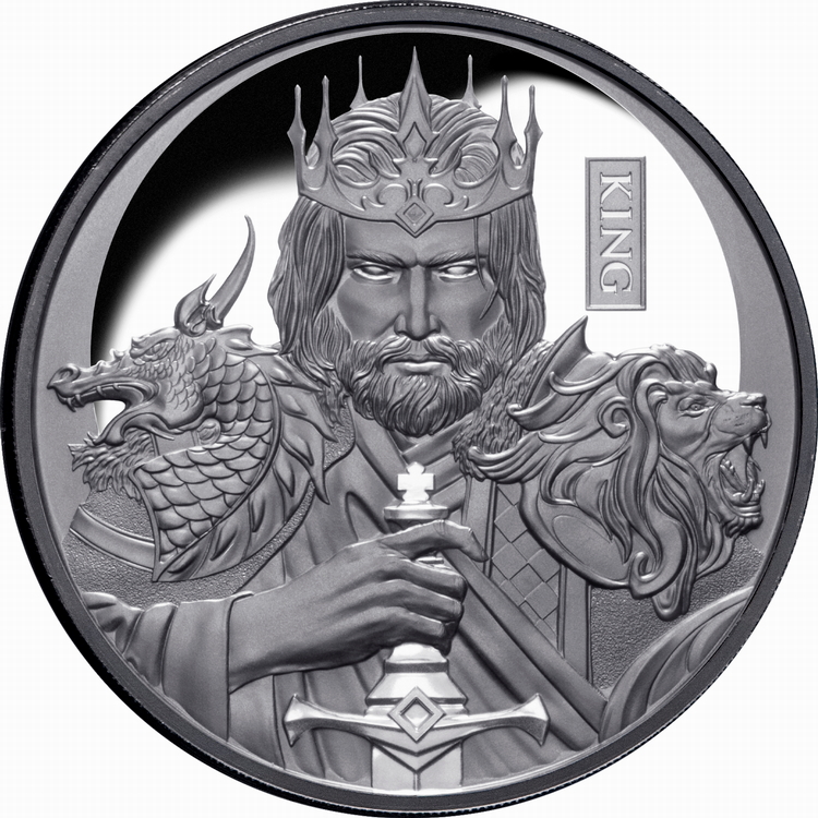 Niue_2023_Chess_King_$1_1_Troy_Ounce_Pure_Silver_Black_Proof_MINTAGE_999