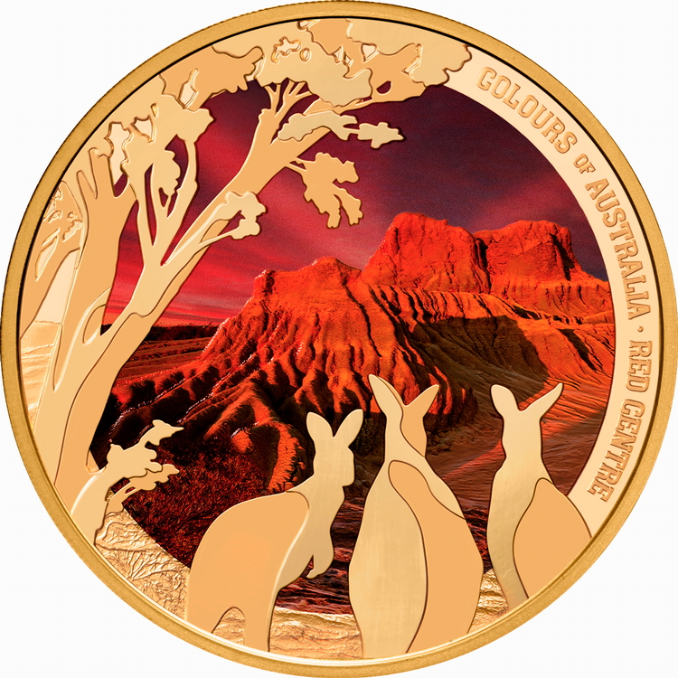 Niue_2024_Colors_of_Australia_1_Red_Center_Centre_$100_1_Oz_Gold_Proof_with_Color_MINTAGE_99