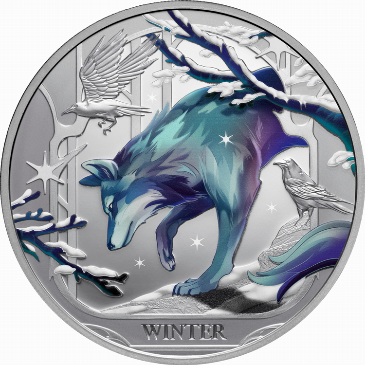 Niue_2025_Four_Seasons_4_Winter_Wolf_$1_1_Troy_Oz_Pure_Silver_Proof_with_Color