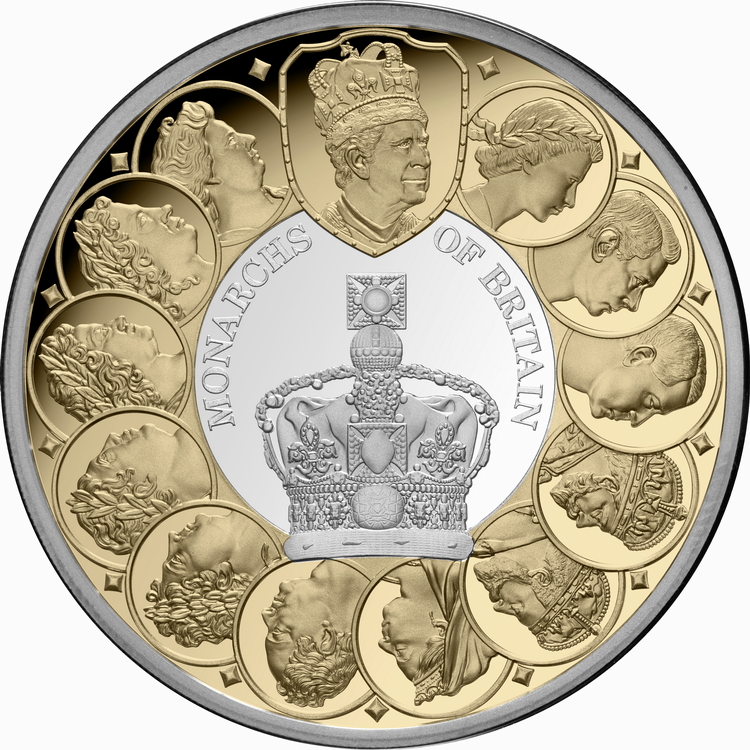 Niue_2025_Monarchs_of_Great_Britain_$1_1_Troy_Oz_Pure_Gilded_Silver_Proof_MINTAGE_500