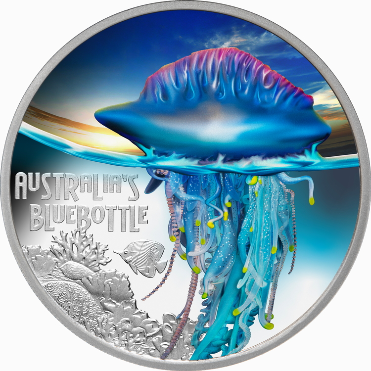 Tuvalu_2024_Deadly_and_Dangerous_Bluebottle_Portuguese_Man_O_War_Jellyfish_$1_1_Oz_Silver_Proof_with_Color