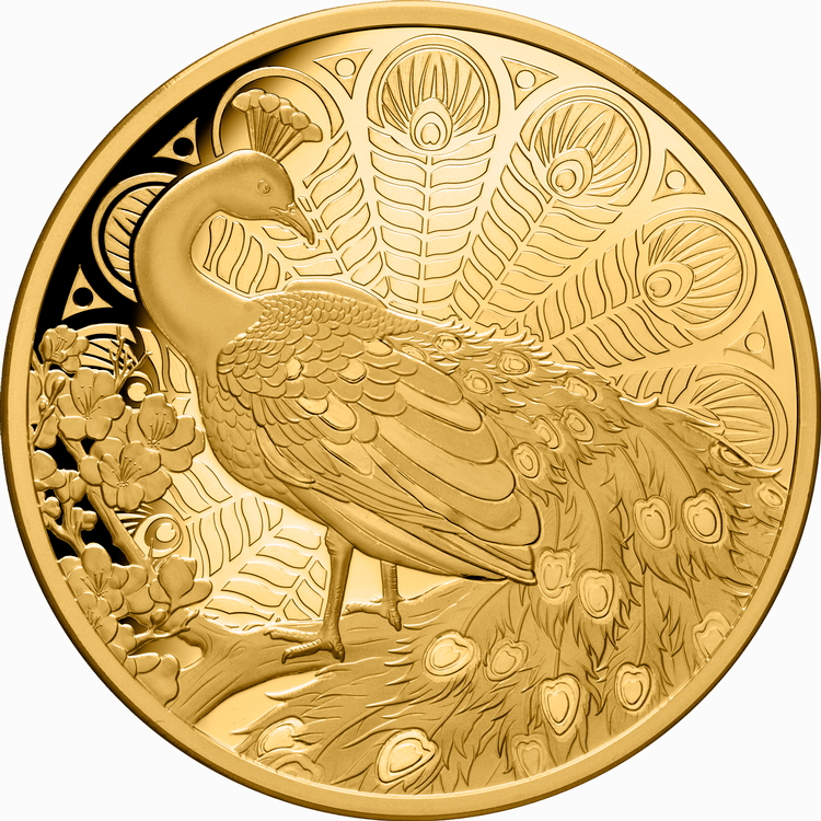 Niue_2024_Regal_Peacock_$100_1_Troy_Oz_Pure_Gold_Proof_MINTAGE_99