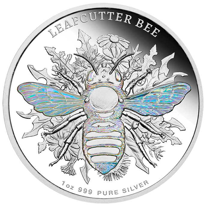 Niue_2026_Australian_Native_Bees_4_Leafcutter_Bee_$2_1_Troy_Oz_Pure_Silver_Hologram_Proof Niue_2026_Australian_Native_Bees_4_Leafcutter_Bee_$2_1_Troy_Oz_Pure_Silver_Hologram_Proof