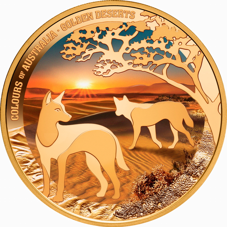 Niue_2026_Colors_of_Australia_4_Golden_Deserts_and_Dingo_Dogs_$1_1_Troy_Ounce_Pure_Silver_Proof_with_Color_Mintage_99