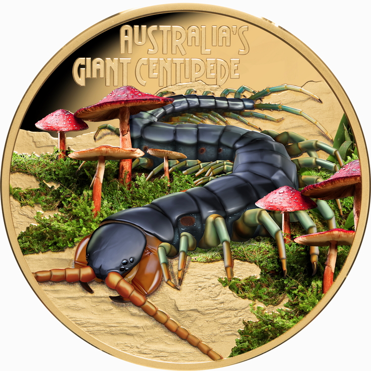 Niue_2026_Deadly_and_Dangerous_Giant_Centipede_$100_1_Troy_Oz_Pure_Gold_Proof_with _Color