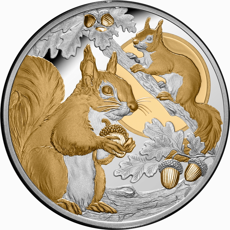 Niue_2026_Squirrels_$1_1_Troy_Oz_Pure_Gilded_Silver_Proof Niue_2026_Squirrels_$1_1_Troy_Oz_Pure_Gilded_Silver_Proof
