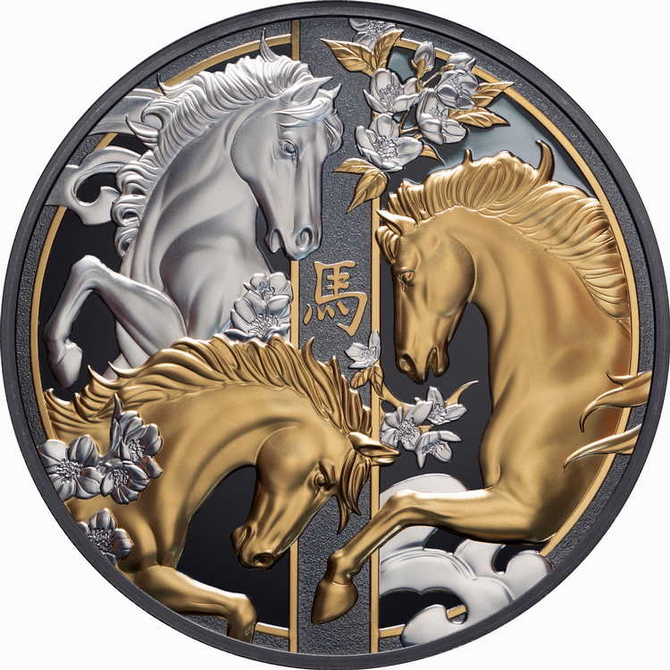Niue_2026_Year_of_the_Horse_Chinese_Lunar_Zodiac_$10_5_Troy_Oz_Pure_Silver_Gilded_Black_Proof_MINTAGE_888