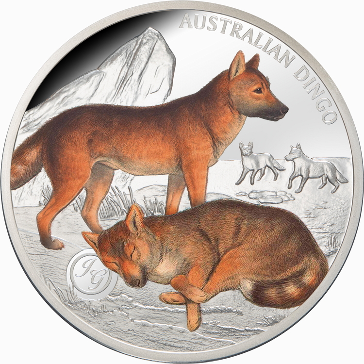 Niue_2027_John_Goulds_Mammals_of_Australia_2_Dingo_Dogs_$1_1_Troy_Ounce_Pure_Silver_Proof_with_Color Niue_2027_John_Goulds_Mammals_of_Australia_2_Dingo_Dogs_$1_1_Troy_Ounce_Pure_Silver_Proof_with_Color