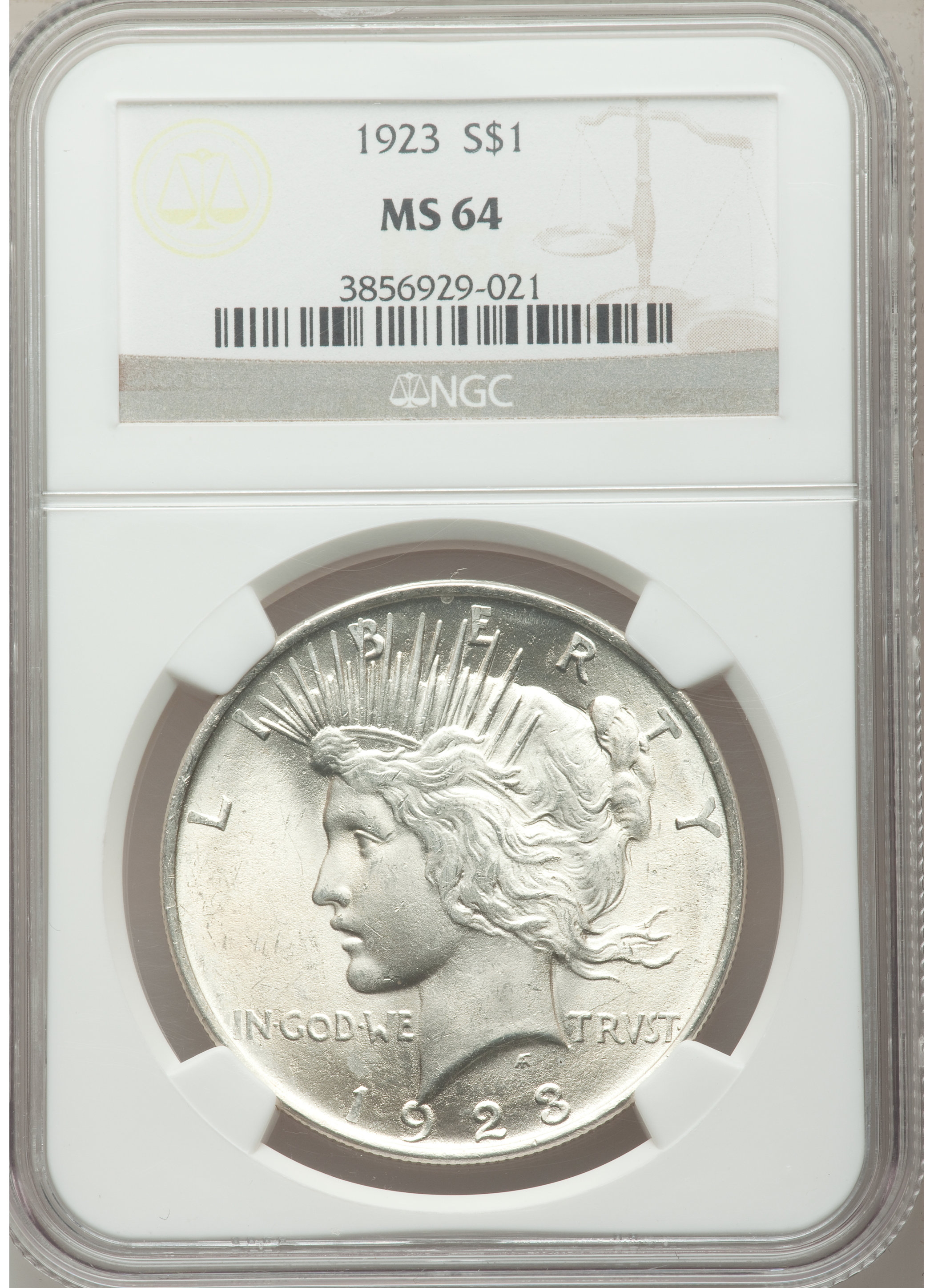 US_1923_Peace_Silver_$1_NGC_MS64 US_1923_Peace_Silver_$1_NGC_MS64